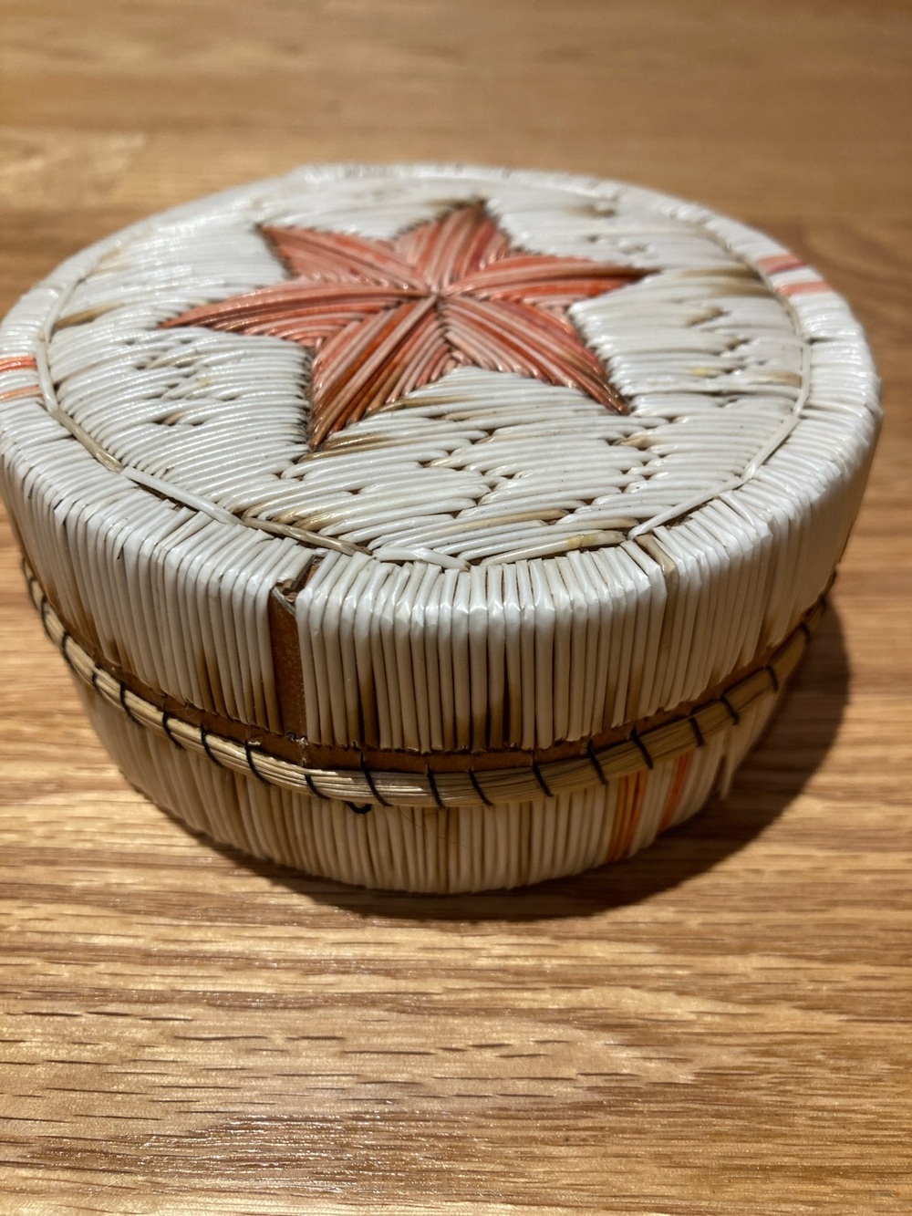 Vintage Birch Bark box with lid